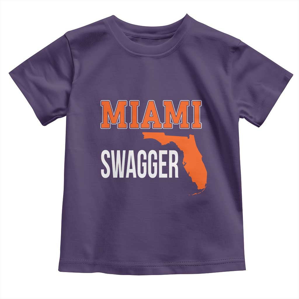 Miami Swagger Pride Toddler T Shirt Florida State Map Local Love TS02 Purple Print Your Wear