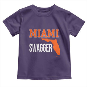 Miami Swagger Pride Toddler T Shirt Florida State Map Local Love TS02 Purple Print Your Wear