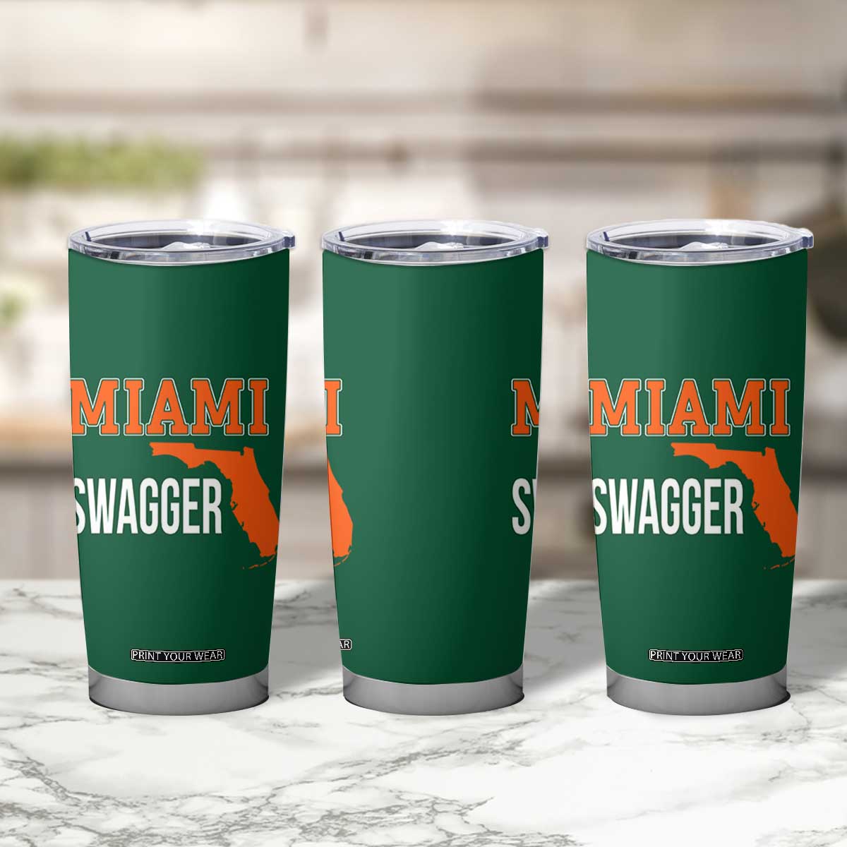 Miami Swagger Pride Tumbler Cup Florida State Map Local Love TS02 Print Your Wear
