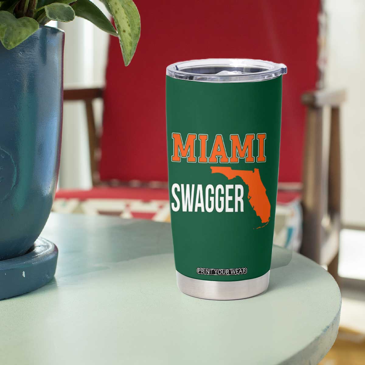 Miami Swagger Pride Tumbler Cup Florida State Map Local Love TS02 Print Your Wear