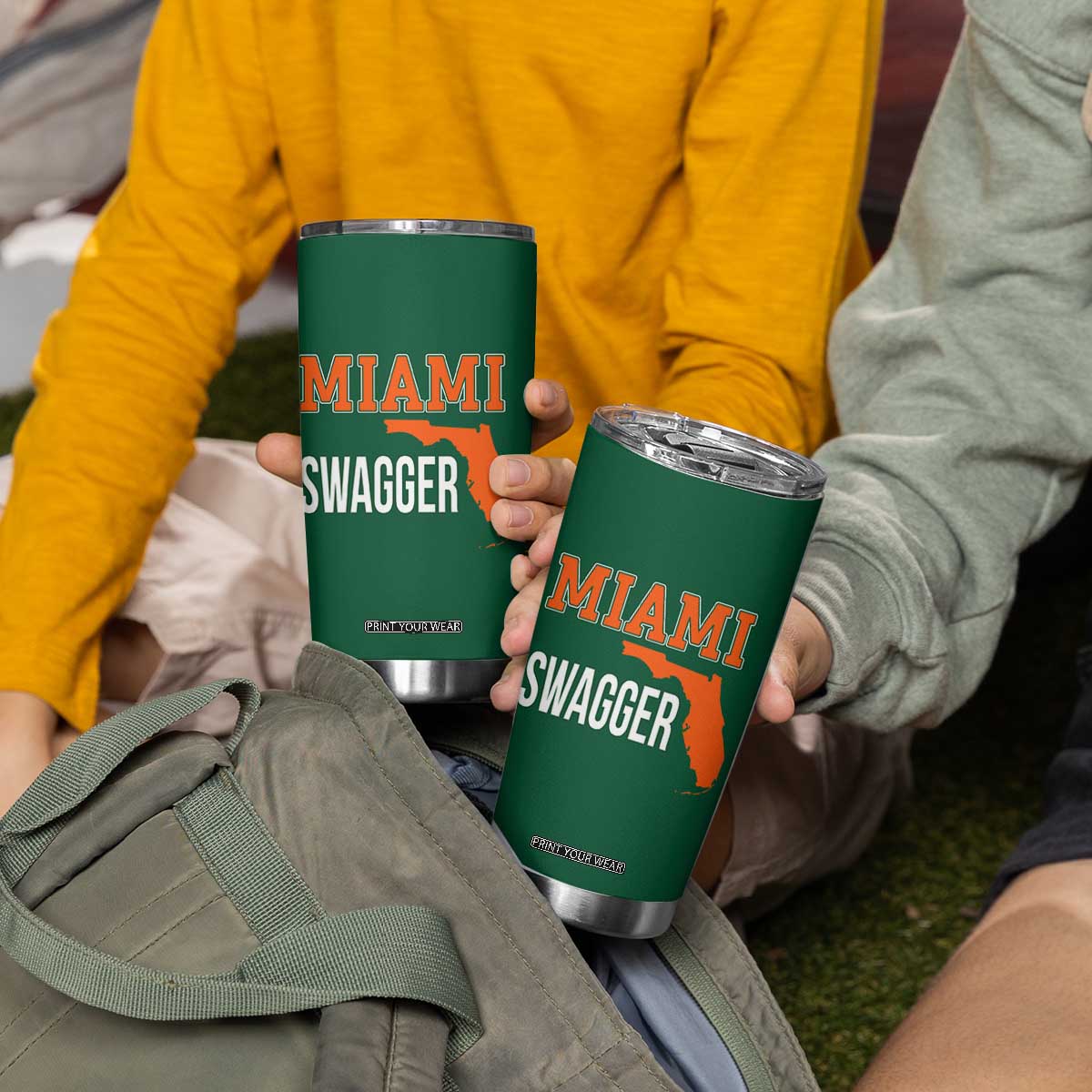 Miami Swagger Pride Tumbler Cup Florida State Map Local Love TS02 Print Your Wear