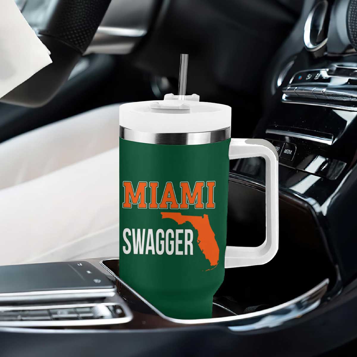 Miami Swagger Pride Tumbler With Handle Florida State Map Local Love TS02 Print Your Wear