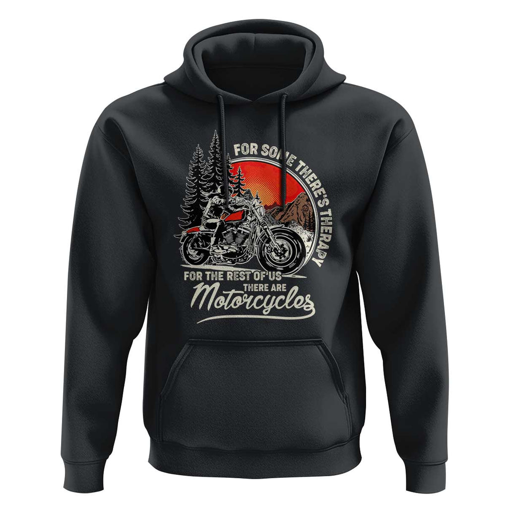 Vintage Motorcycle Rider Hoodie Wind Therapy Rider Biker TS02 Black Print Your Wear