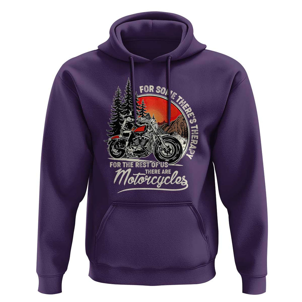 Vintage Motorcycle Rider Hoodie Wind Therapy Rider Biker TS02 Purple Print Your Wear