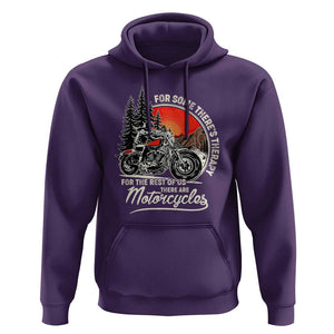Vintage Motorcycle Rider Hoodie Wind Therapy Rider Biker TS02 Purple Print Your Wear