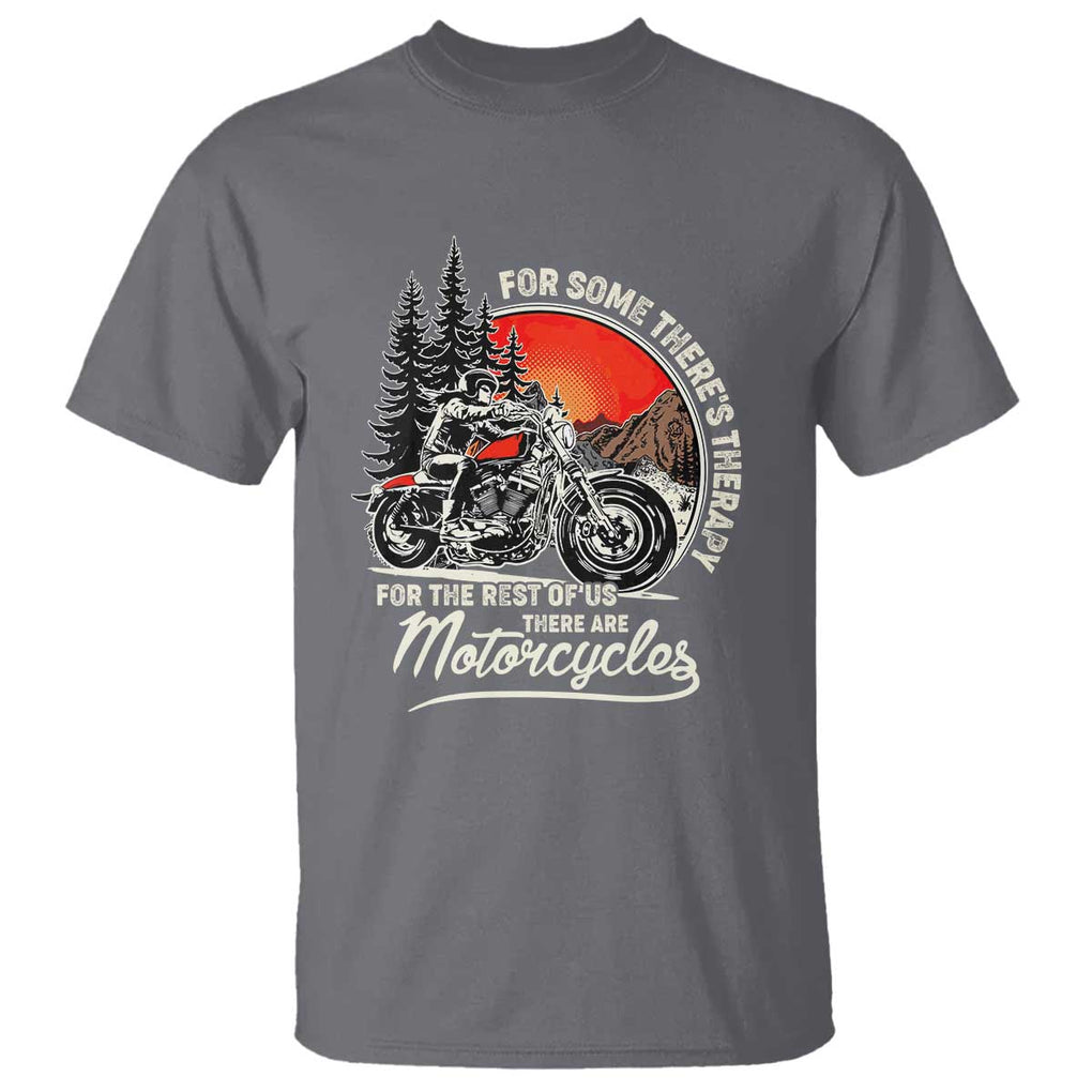 Vintage Motorcycle Rider T Shirt Wind Therapy Rider Biker TS02 Charcoal Print Your Wear