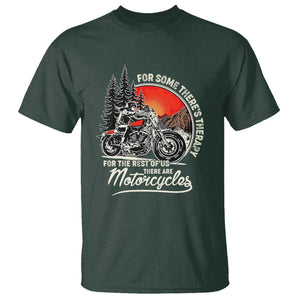 Vintage Motorcycle Rider T Shirt Wind Therapy Rider Biker TS02 Dark Forest Green Print Your Wear