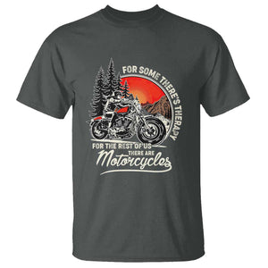 Vintage Motorcycle Rider T Shirt Wind Therapy Rider Biker TS02 Dark Heather Print Your Wear