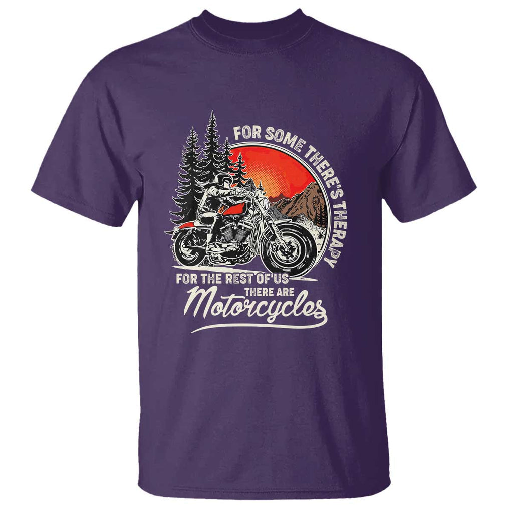 Vintage Motorcycle Rider T Shirt Wind Therapy Rider Biker TS02 Purple Print Your Wear