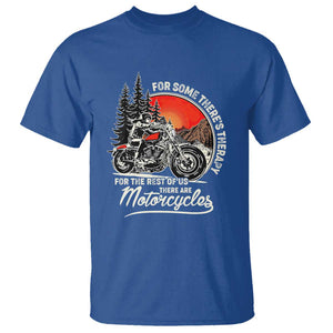 Vintage Motorcycle Rider T Shirt Wind Therapy Rider Biker TS02 Royal Blue Print Your Wear