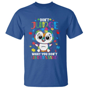 Autism Awarenss Penguin T Shirt Don't Judge What You Don't Understand TS02 Royal Blue Printyourwear