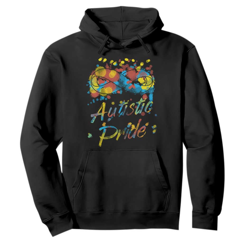 Autism Acceptance Hoodie Autistic Pride Support Rainbow Infinity Symbol TS02 Black Printyourwear