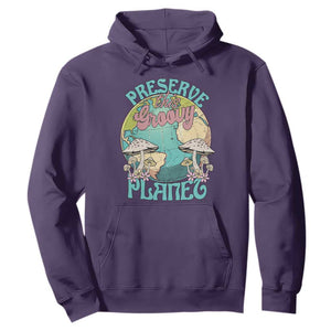 Earth Day Hoodie Preserve This Groovy Planet TS02 Purple Printyourwear