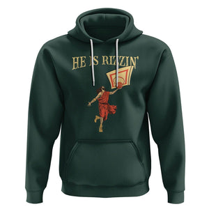 Jesus Basketball Hoodie He Is Rizzin' TS02 Dark Forest Green Printyourwear