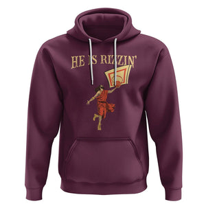 Jesus Basketball Hoodie He Is Rizzin' TS02 Maroon Printyourwear