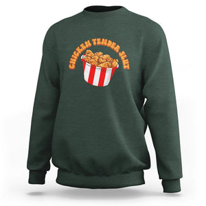 Funny Chicken Tender Slut Sweatshirt Tendies Bucket TS02 Dark Forest Green Printyourwear