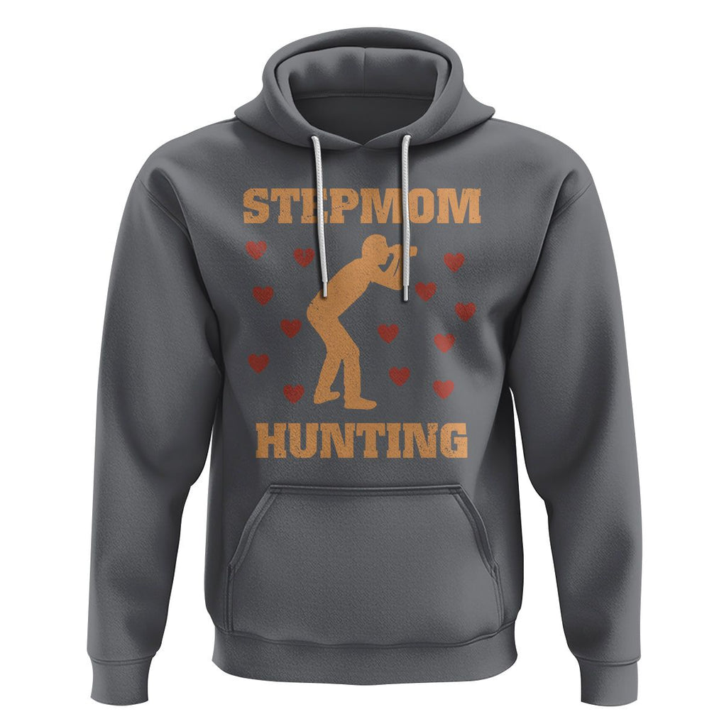 Stepmom Hunting Hoodie Funny Saying Dad Finding Bonus Mom TS02 Charcoal Printyourwear