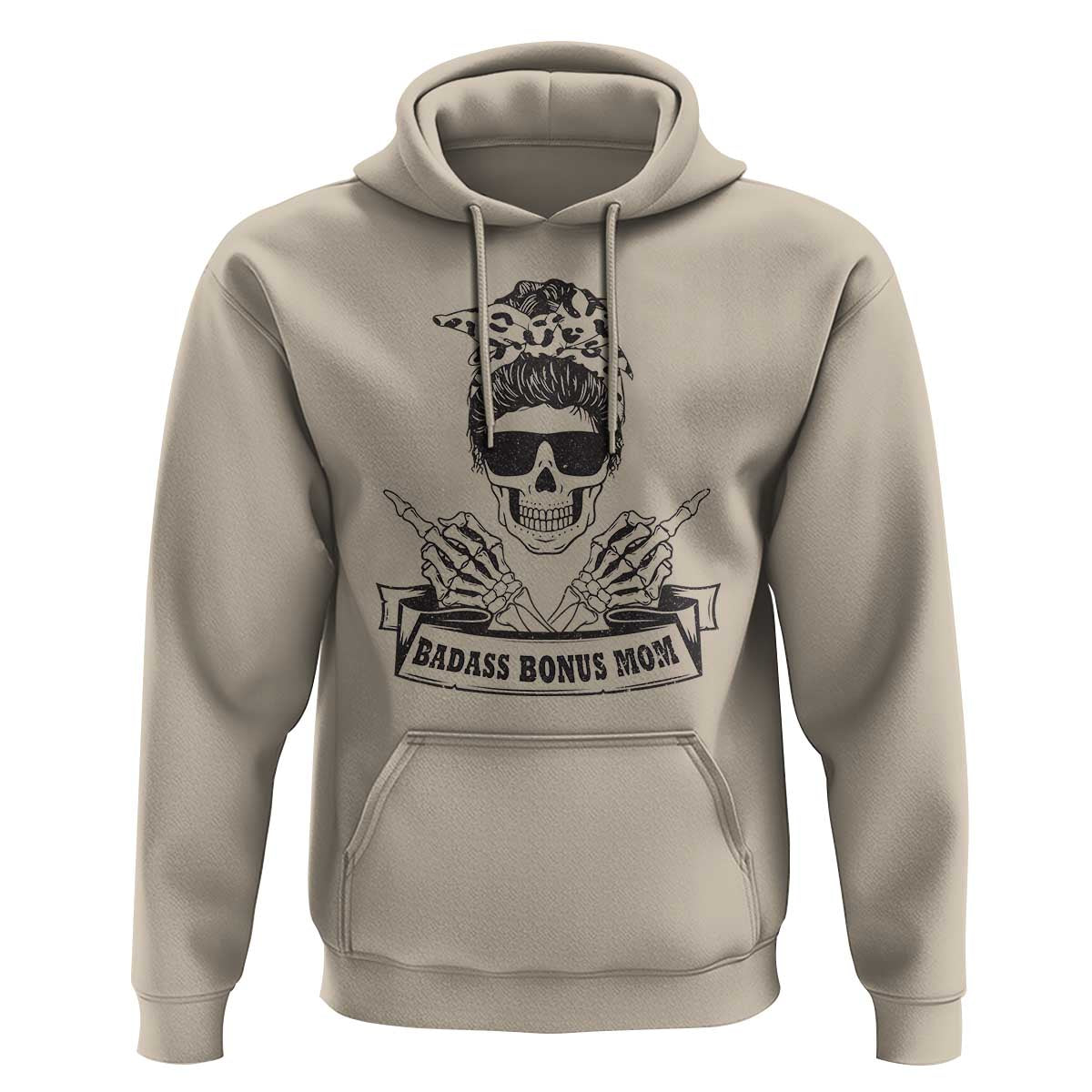 Funny Stepmom Hoodie Badass Bonus Mom TS02 Sand Printyourwear