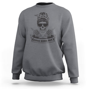 Funny Stepmom Sweatshirt Badass Bonus Mom TS02 Charcoal Printyourwear