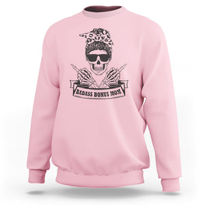 Funny Stepmom Sweatshirt Badass Bonus Mom TS02 Light Pink Printyourwear
