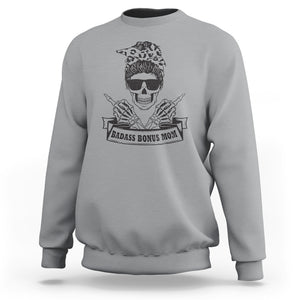 Funny Stepmom Sweatshirt Badass Bonus Mom TS02 Sport Gray Printyourwear
