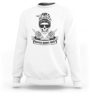 Funny Stepmom Sweatshirt Badass Bonus Mom TS02 White Printyourwear