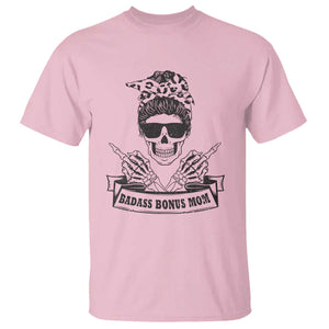 Funny Stepmom T Shirt Badass Bonus Mom TS02 Light Pink Printyourwear