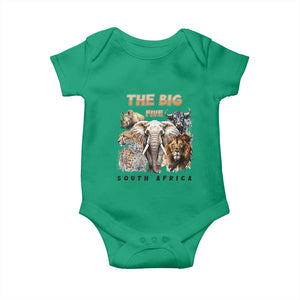 The Big Five South Africa Baby Onesie Elephant Lion Rhino Buffalo Leopard Animals Safari Wildlife TS02 Irish Green Print Your Wear