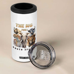 The Big Five South Africa 4 in 1 Can Cooler Tumbler Elephant Lion Rhino Buffalo Leopard Animals Safari Wildlife TS02 Print Your Wear