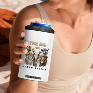 The Big Five South Africa 4 in 1 Can Cooler Tumbler Elephant Lion Rhino Buffalo Leopard Animals Safari Wildlife TS02 Print Your Wear