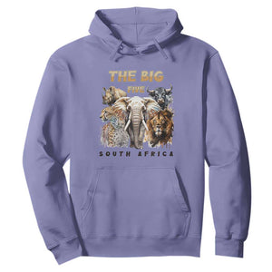 The Big Five South Africa Hoodie Elephant Lion Rhino Buffalo Leopard Animals Safari Wildlife TS02 Violet Print Your Wear