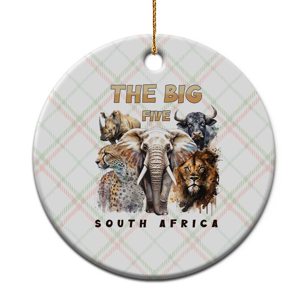The Big Five South Africa Ceramic Ornament Elephant Lion Rhino Buffalo Leopard Animals Safari Wildlife TS02 1pc Christmas Plaid Print Your Wear