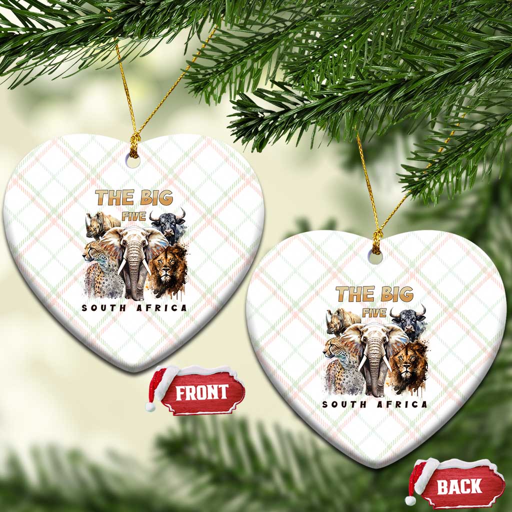 The Big Five South Africa Ceramic Ornament Elephant Lion Rhino Buffalo Leopard Animals Safari Wildlife TS02 Print Your Wear