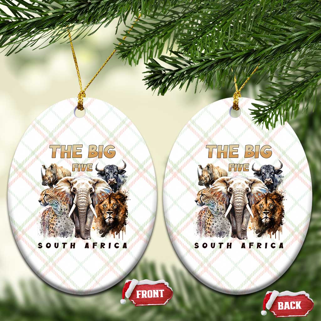 The Big Five South Africa Ceramic Ornament Elephant Lion Rhino Buffalo Leopard Animals Safari Wildlife TS02 Print Your Wear