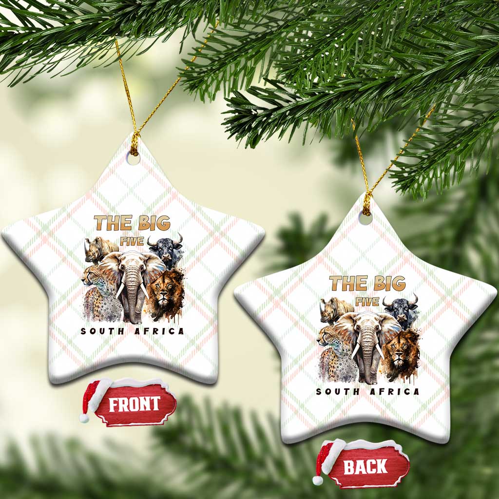 The Big Five South Africa Ceramic Ornament Elephant Lion Rhino Buffalo Leopard Animals Safari Wildlife TS02 Print Your Wear