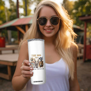 The Big Five South Africa Skinny Tumbler Elephant Lion Rhino Buffalo Leopard Animals Safari Wildlife TS02 Print Your Wear