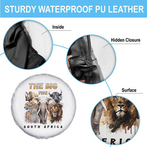 The Big Five South Africa Spare Tire Cover Elephant Lion Rhino Buffalo Leopard Animals Safari Wildlife TS02 Print Your Wear