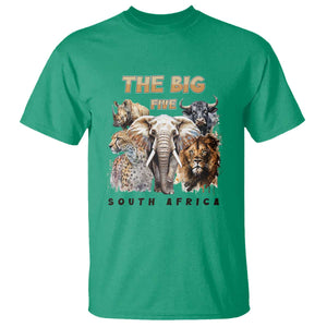 The Big Five South Africa T Shirt Elephant Lion Rhino Buffalo Leopard Animals Safari Wildlife TS02 Irish Green Print Your Wear