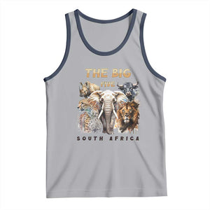 The Big Five South Africa Tank Top Elephant Lion Rhino Buffalo Leopard Animals Safari Wildlife TS02 Athletic Heather Navy Print Your Wear