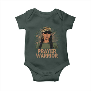 Black Prayer Warrior Baby Onesie Jesus God Christian Camo Girl TS02 Print Your Wear