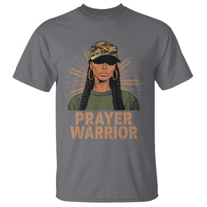 Black Prayer Warrior T Shirt Jesus God Christian Camo Girl TS02 Charcoal Print Your Wear