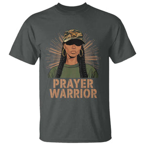 Black Prayer Warrior T Shirt Jesus God Christian Camo Girl TS02 Dark Heather Print Your Wear