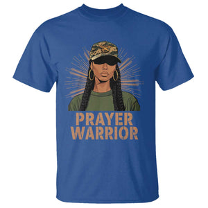 Black Prayer Warrior T Shirt Jesus God Christian Camo Girl TS02 Royal Blue Print Your Wear