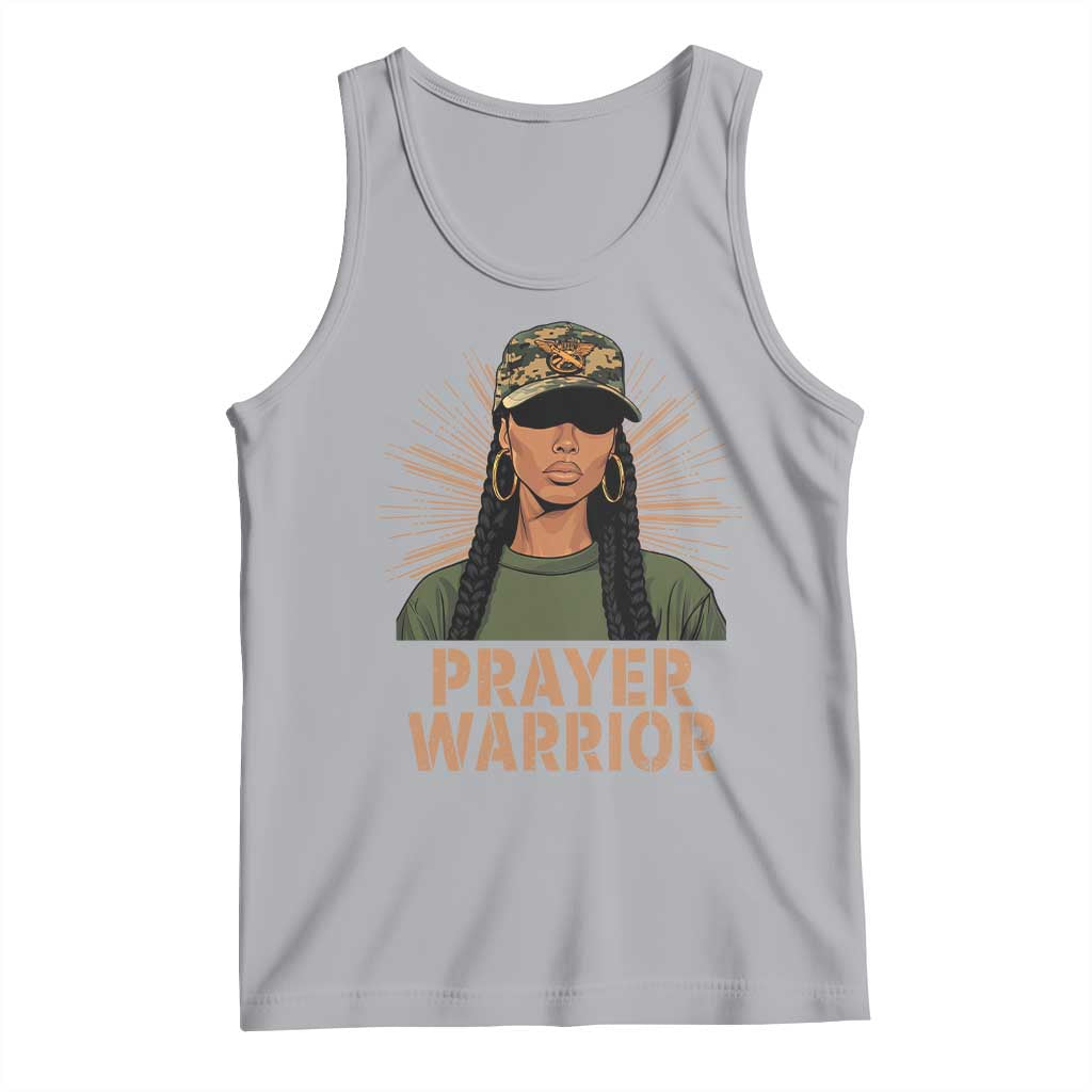 Black Prayer Warrior Tank Top Jesus God Christian Camo Girl TS02 Athletic Heather Print Your Wear