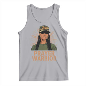 Black Prayer Warrior Tank Top Jesus God Christian Camo Girl TS02 Athletic Heather Print Your Wear