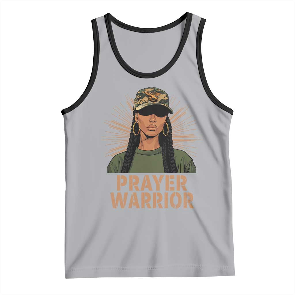Black Prayer Warrior Tank Top Jesus God Christian Camo Girl TS02 Athletic Heather Black Print Your Wear
