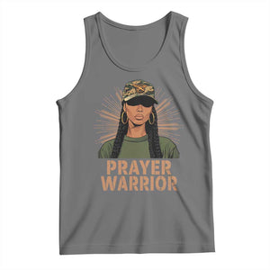 Black Prayer Warrior Tank Top Jesus God Christian Camo Girl TS02 Black Heather Print Your Wear