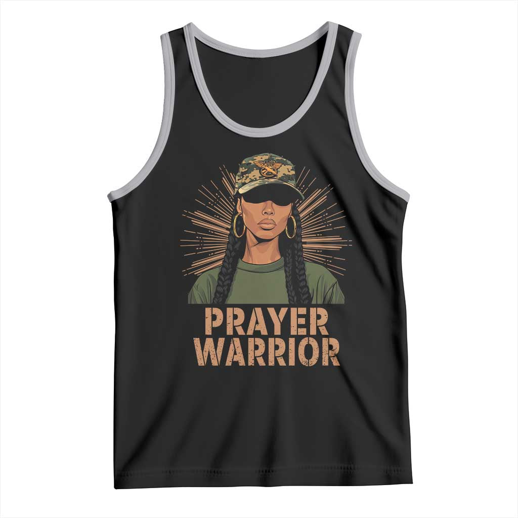 Black Prayer Warrior Tank Top Jesus God Christian Camo Girl TS02 Black Athletic Heather Print Your Wear