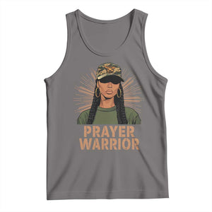 Black Prayer Warrior Tank Top Jesus God Christian Camo Girl TS02 Deep Heather Print Your Wear