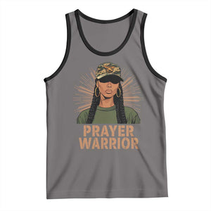 Black Prayer Warrior Tank Top Jesus God Christian Camo Girl TS02 Deep Heather Black Print Your Wear
